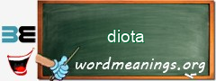 WordMeaning blackboard for diota